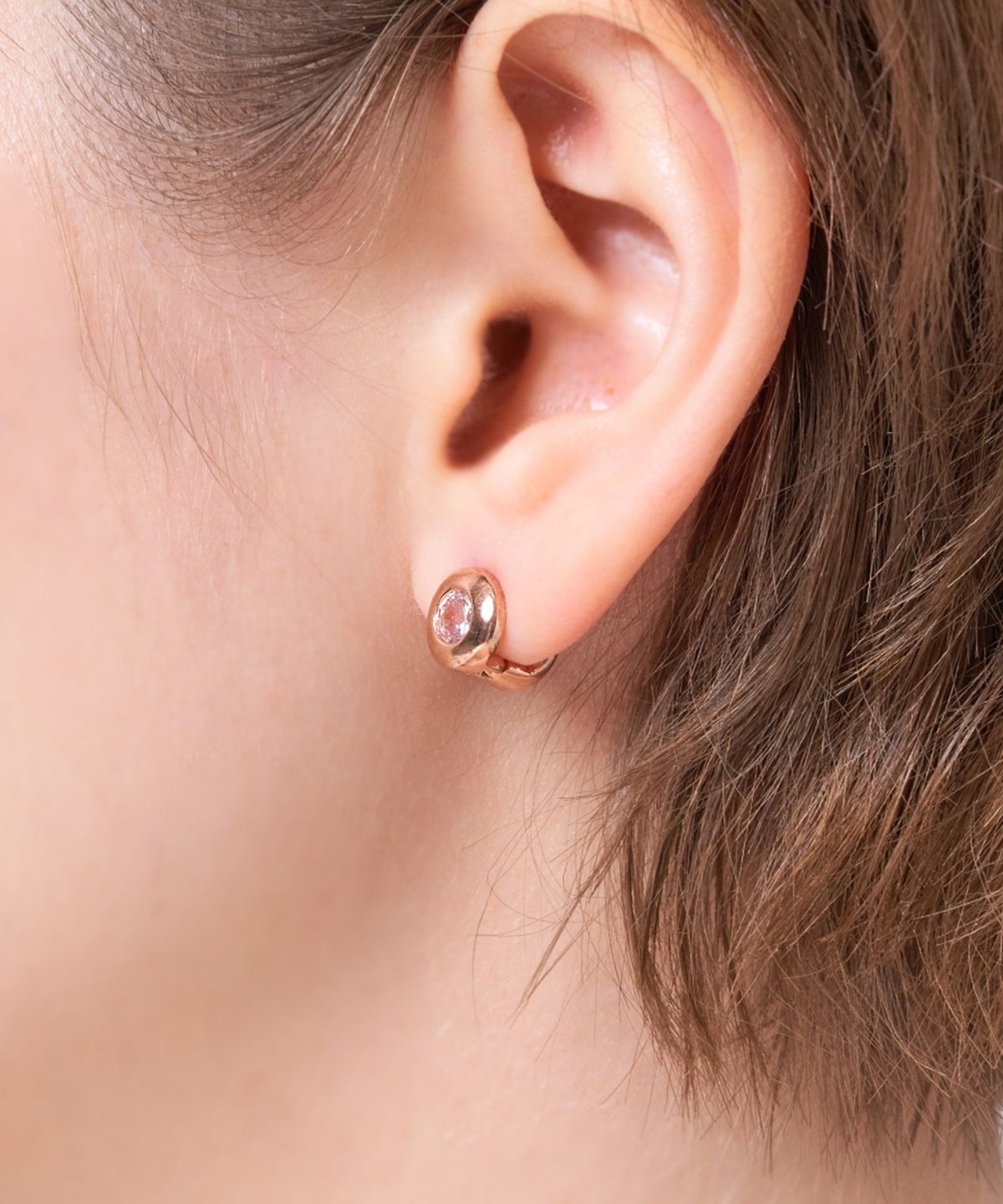 엘르주얼리(ELLEJEWELRY) 14K GF 심플 써클 원터치 귀걸이 ELGPEE575