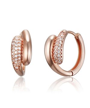 14K GF 블링 하프 스톤 원터치 귀걸이 ELGPEE573