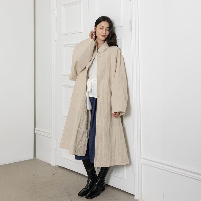 LS_Beige loose coat