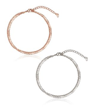 더블 체인 레이어드 팔찌 ELBRBB108