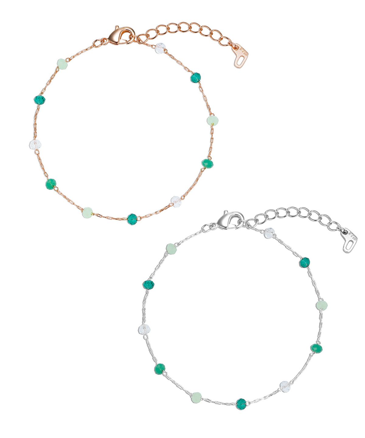 엘르주얼리(ELLEJEWELRY) 그린 비즈 포인트 팔찌 ELBRBB101