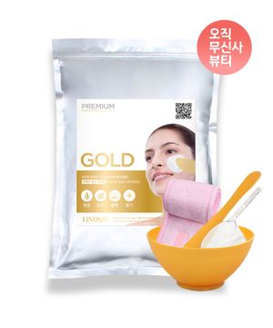 프리미엄 골드 모델링팩 1kg+팩도구세트+찍찍이헤어밴드 증정 홈에스테틱 5종세트