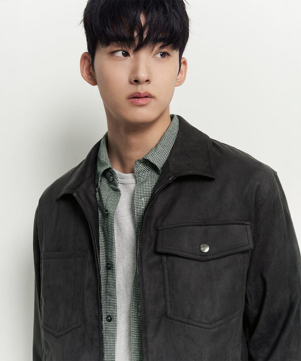 빈폴 멘(BEANPOLE MEN) 페이크 스웨이드 트러커  블랙