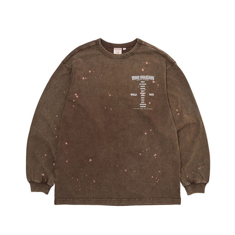 WORLD TOUR LONG SLEEVE (WASHED)_WASHED BROWN