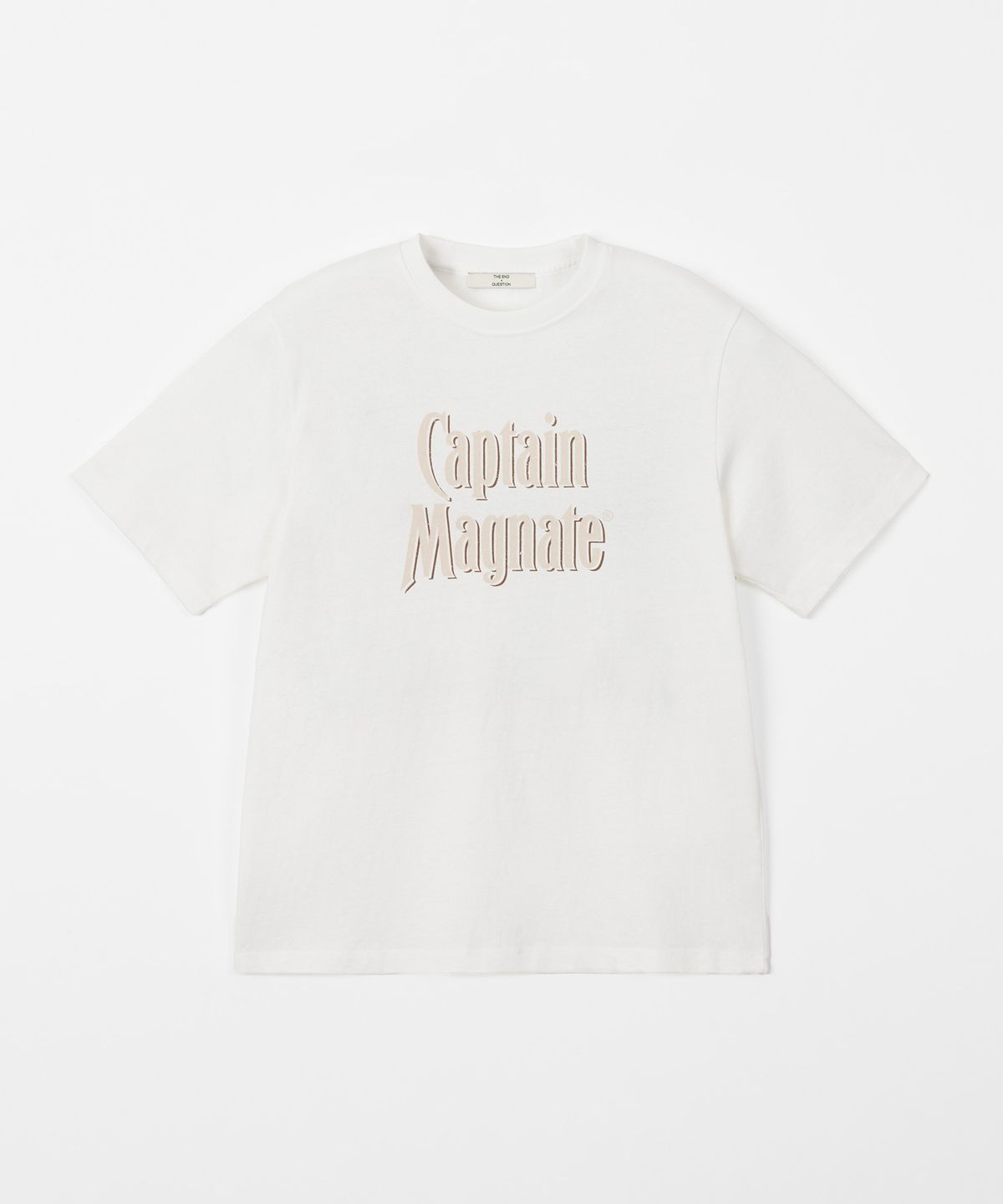 디앤드퀘스천(THEENDQUESTION) Organic cotton printed T-shirt / WHITE