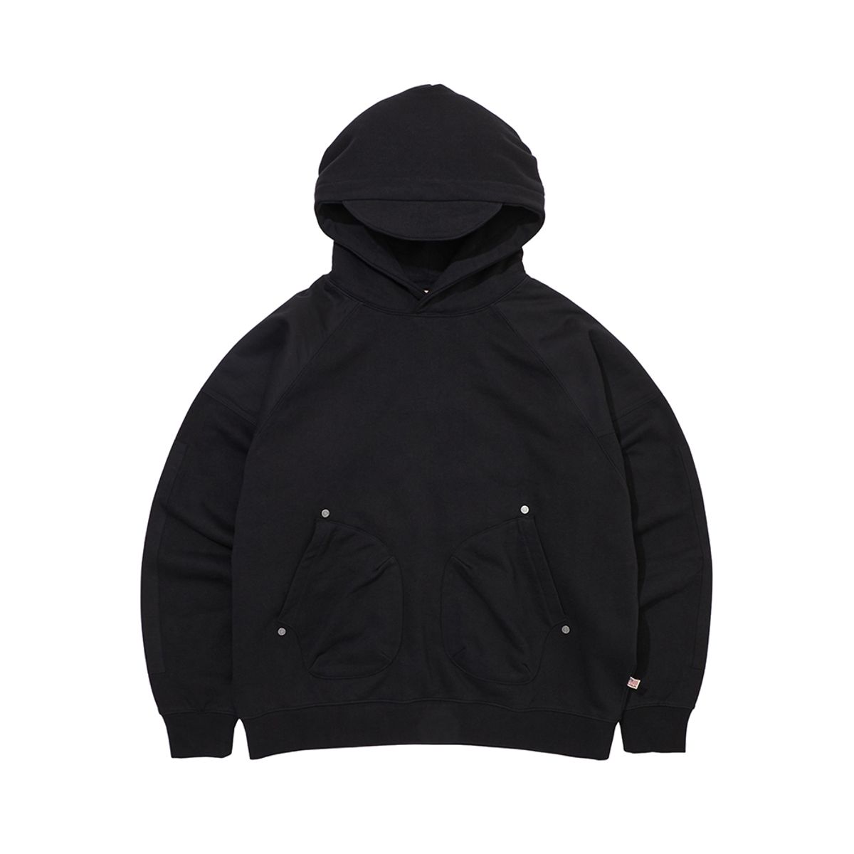 트루릴리젼(TRUERELIGION) WOVEN PATCH SOLID HOODY_BLACK