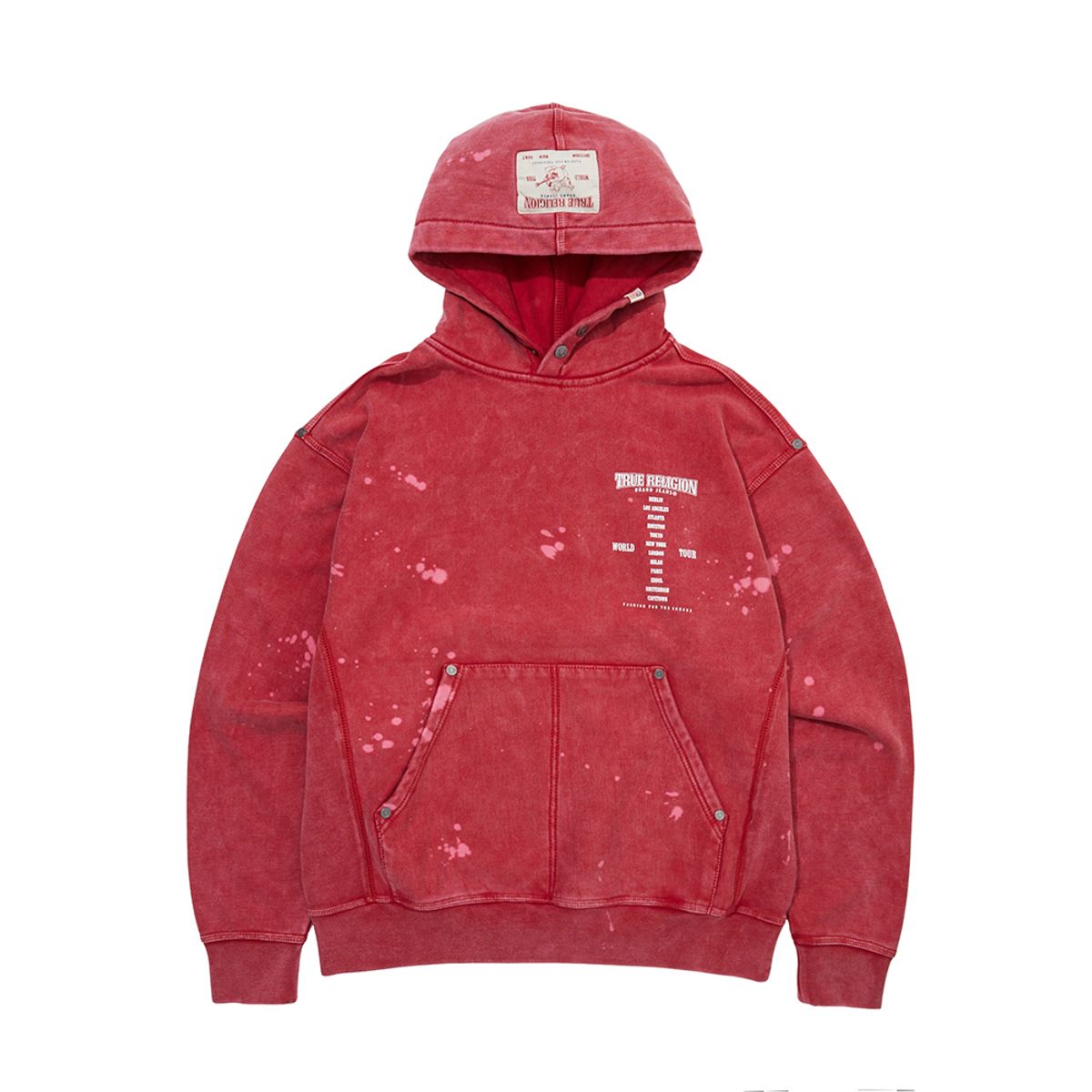 트루릴리젼(TRUERELIGION) WORLD TOUR WASHED HOODY_RED