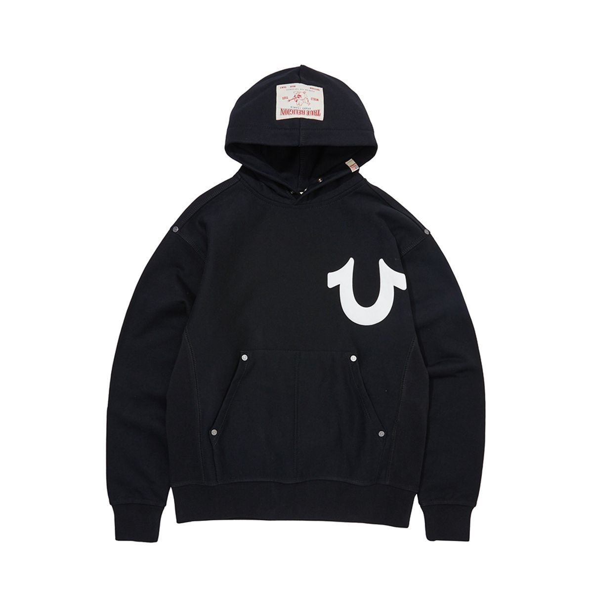 트루릴리젼(TRUERELIGION) BIG HORSE SHOE HOODY_BLACK