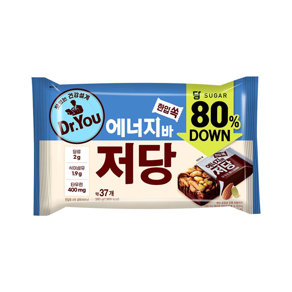 닥터유(DRYOU) 오리온 에너지바 저당 한입쏙 38p (380g) x 4개