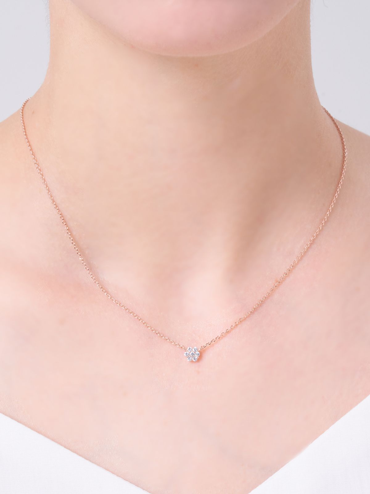 엘르주얼리(ELLEJEWELRY) 미니 샤인 스톤 목걸이 ELBRNN239