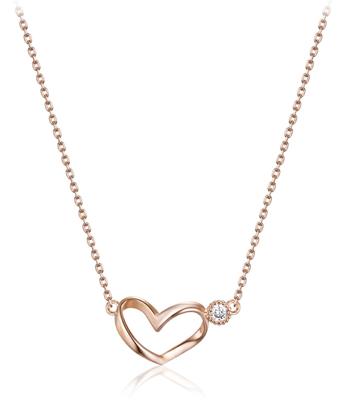 엘르주얼리(ELLEJEWELRY) 하트 스톤 포인트 목걸이 ELBRNN236