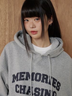 메모리즈 아트웍 솔리드 후드티셔츠_그레이