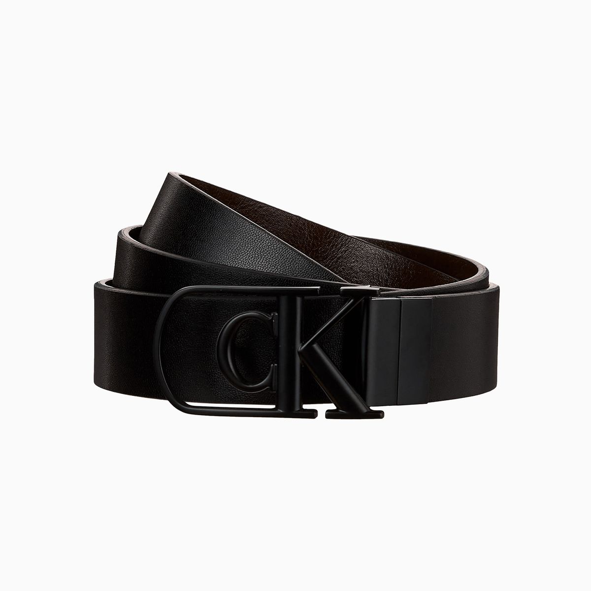 캘빈클라인 진(CALVIN KLEIN JEANS) cK 커브드 모노그램 로고 버클 32mm 벨트 4D7021G YG1