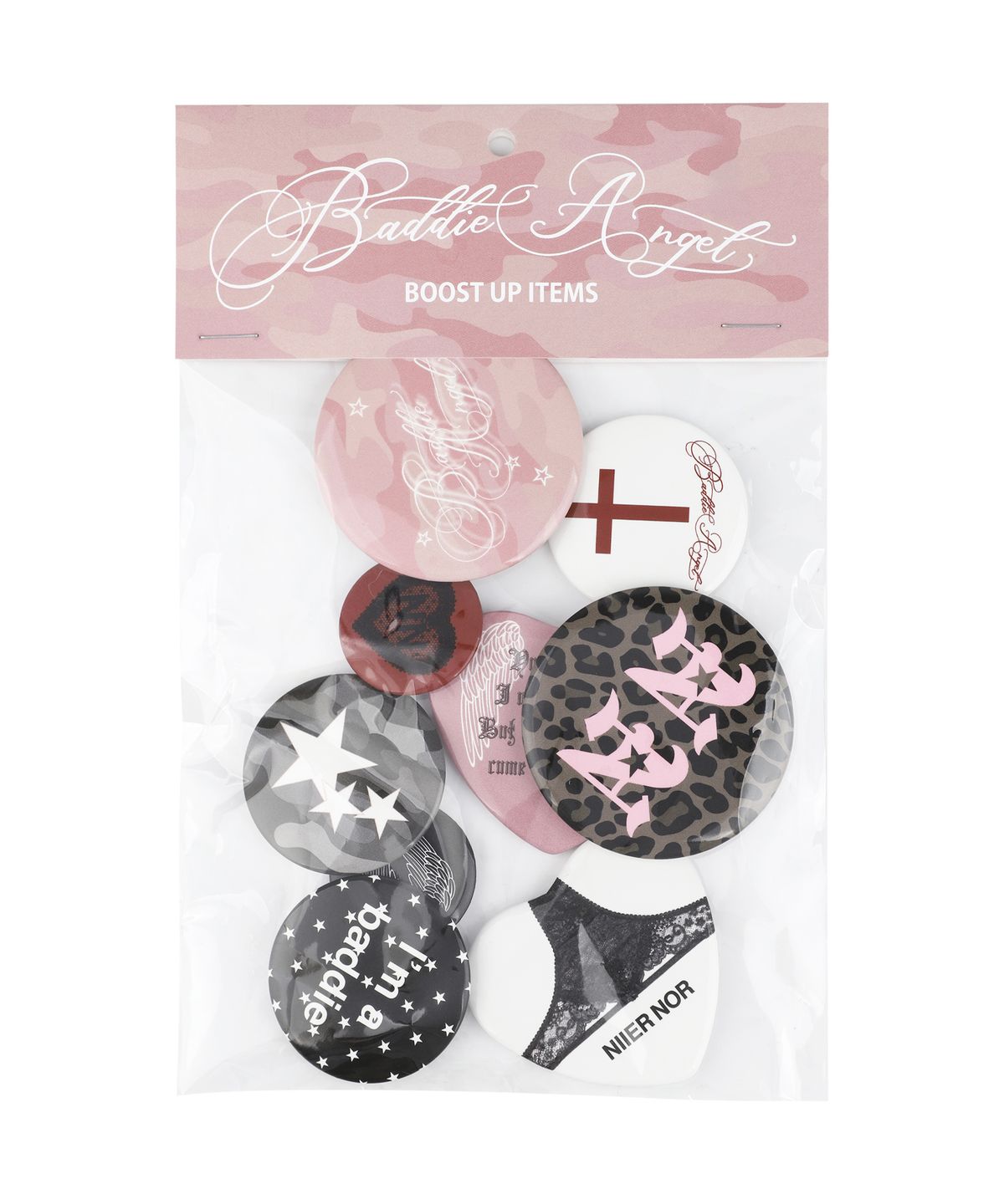니어노어(NIIER NOR) BADDIE ANGEL PIN BUTTON SET_MIX