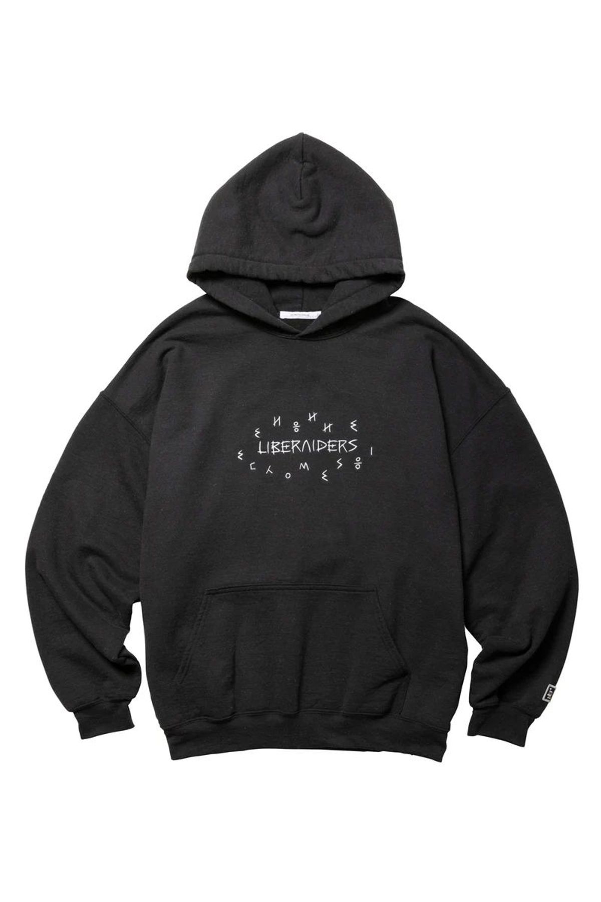 찬스클로딩(CHANCE CLOTHING) TIFINAGH EMBROIDERY HOODIE - BLACK