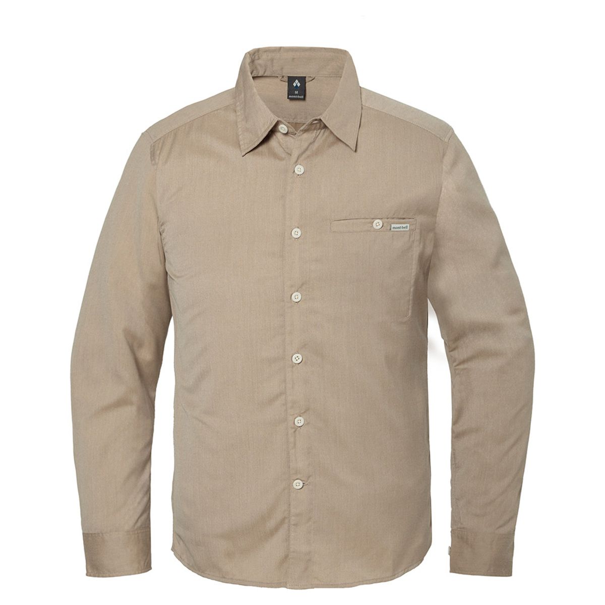 몽벨(MONTBELL) 위크론 라이트 싱글포켓 L/S 셔츠 남 BEIGE JBWISMTS233