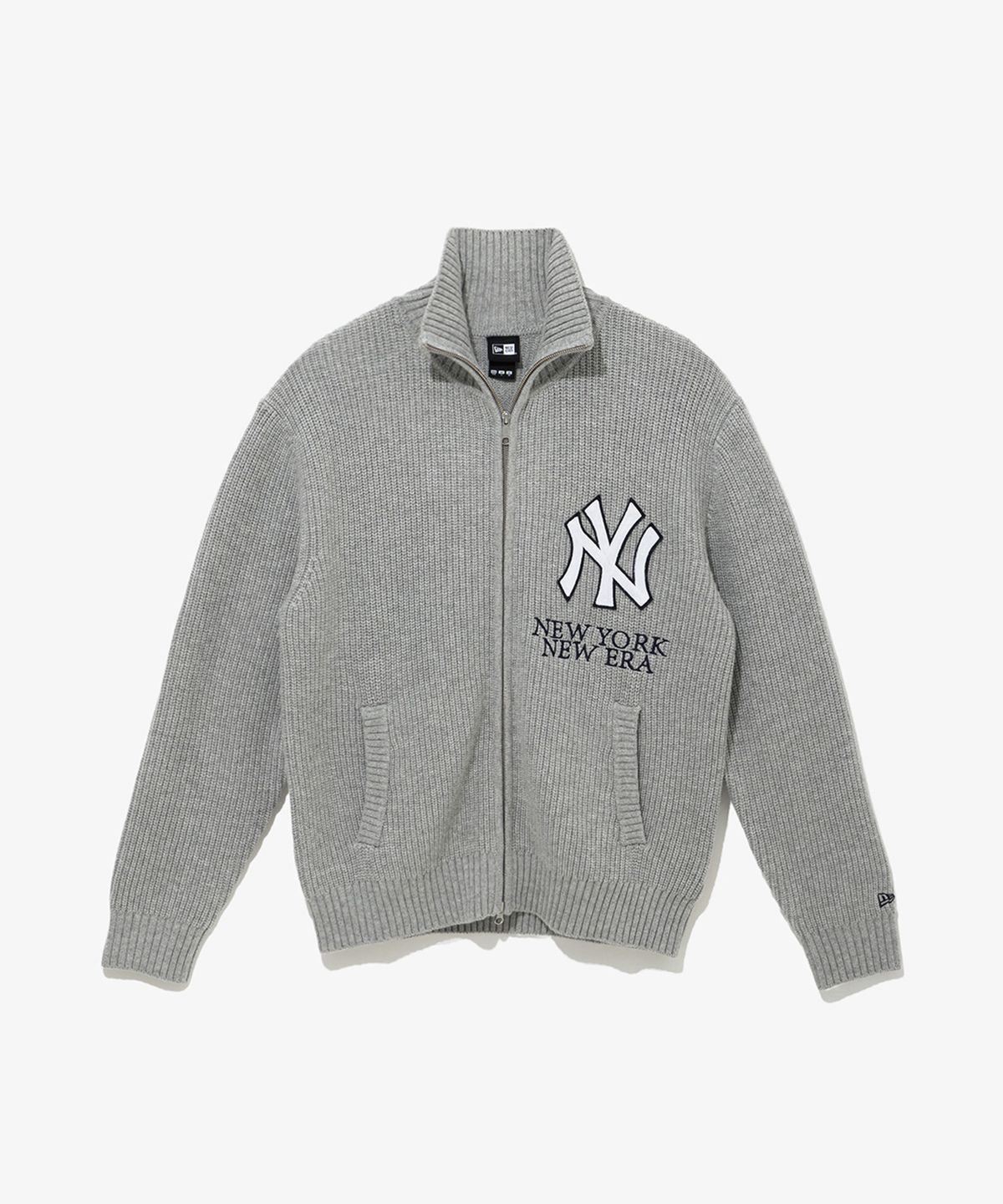 뉴에라(NEW ERA) MLB 뉴욕 양키스 가디건 헤더 그레이