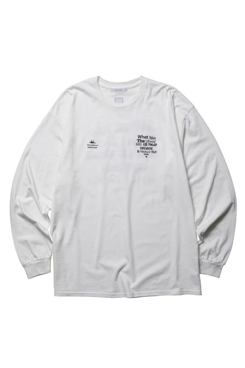 MULTI FONT L/S TEE - WHITE