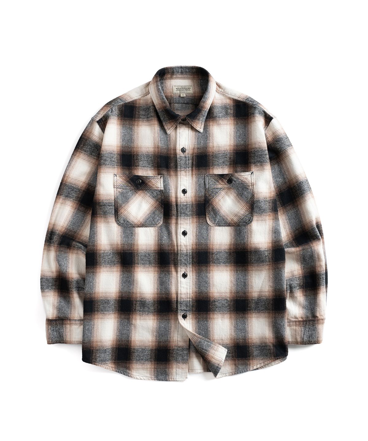 와일드 브릭스(WILD BRICKS) W24 OMBRE PLAID WORK SHIRT (beige)