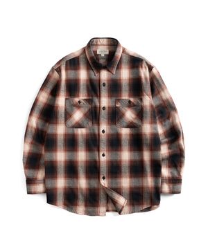 W24 OMBRE PLAID WORK SHIRT (brown)