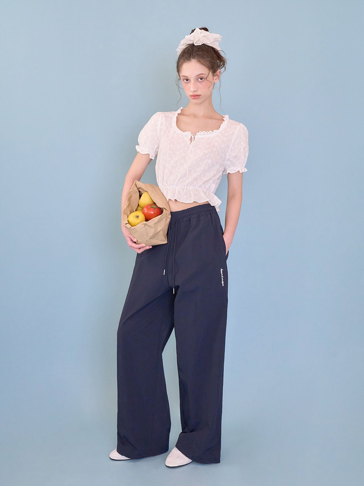 어패럴아카이브(APPAREL ARCHIVE) Well nylon pants_Navy