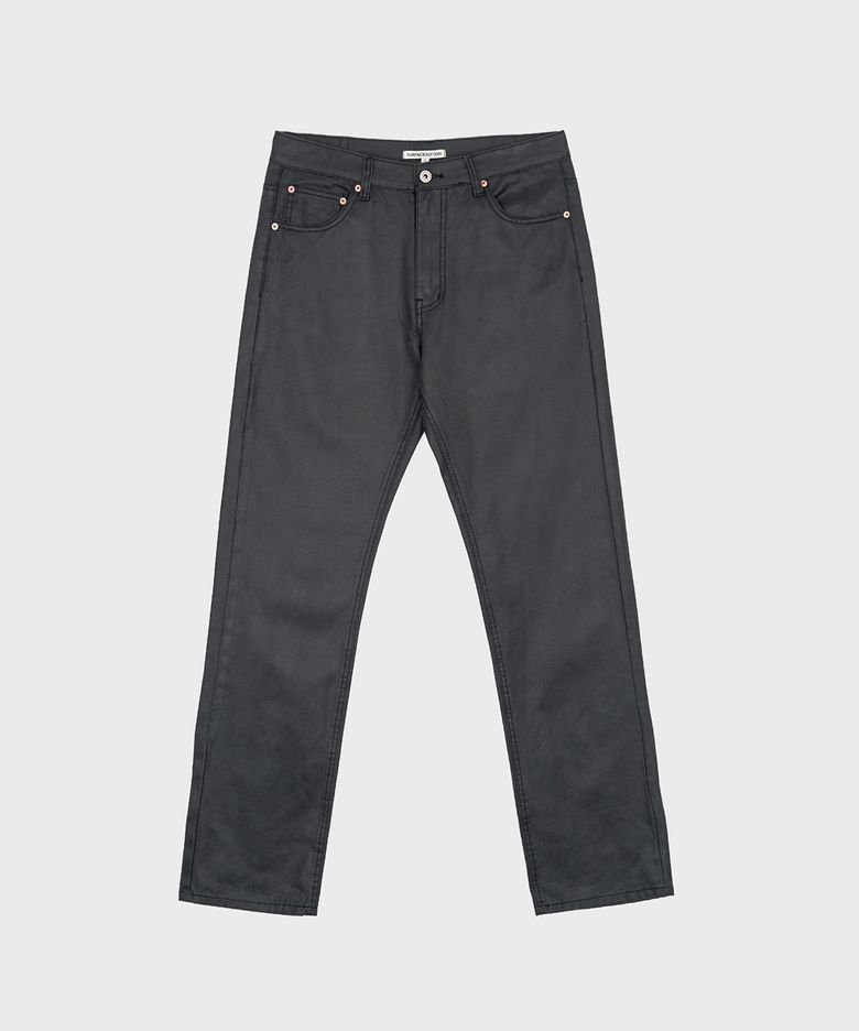 FAUX LEATHER PANTS BLACK