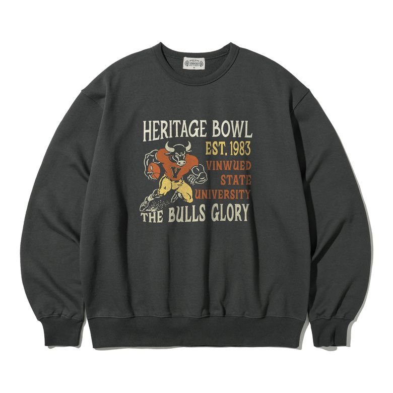 Heritage Bowl Football 풋볼 빈티지 건메탈 스웻셔츠