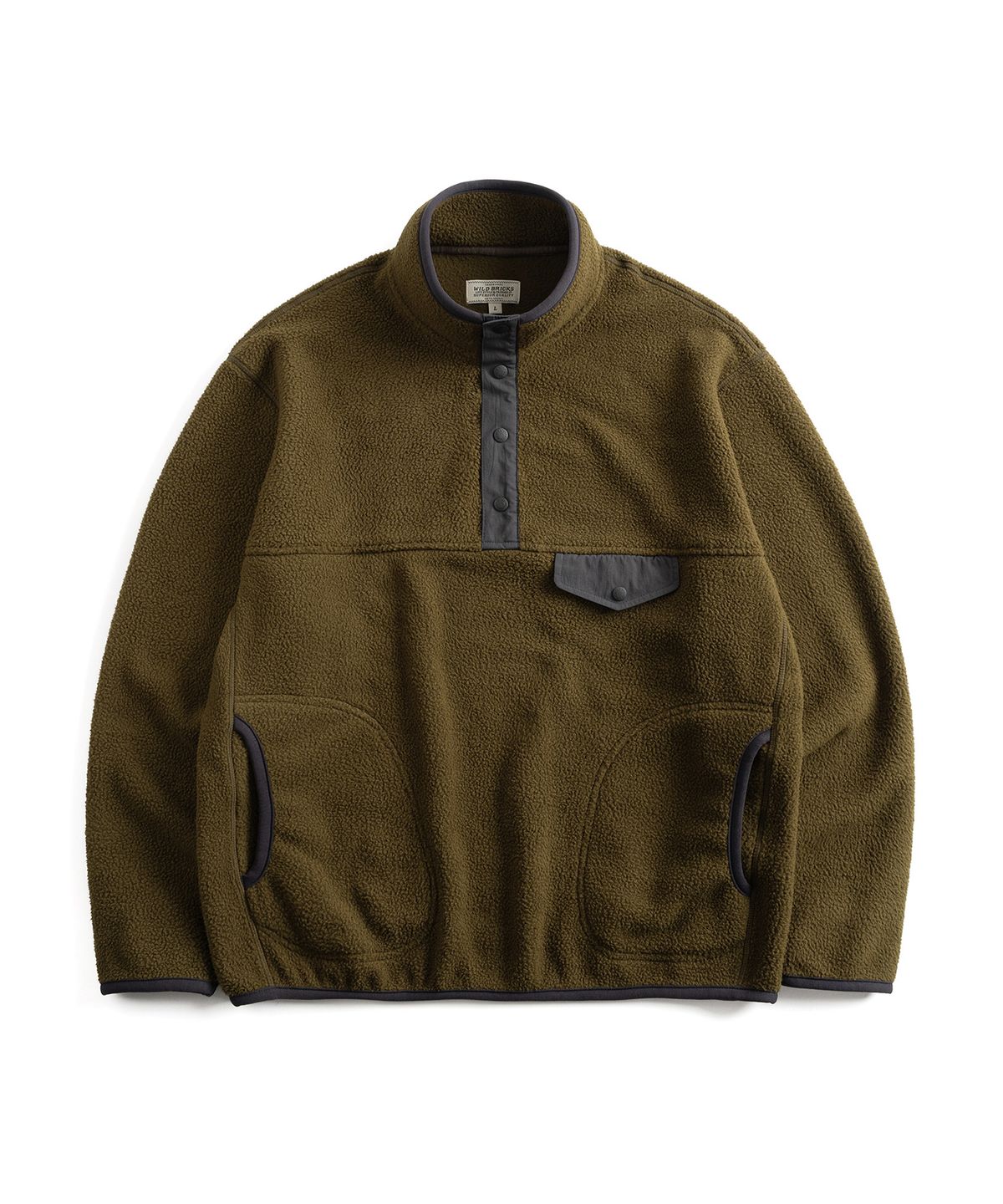 와일드 브릭스(WILD BRICKS) W24 FLEECE PULLOVER (olive)