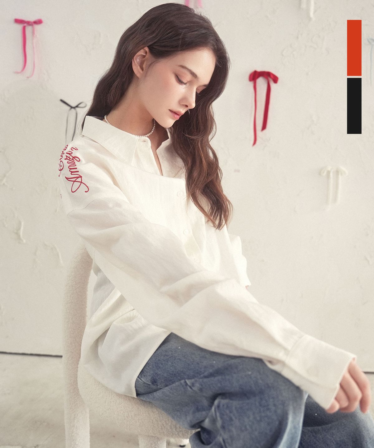 비바셔스(VIVACIOUS) dEpaule Shirt_2Colors
