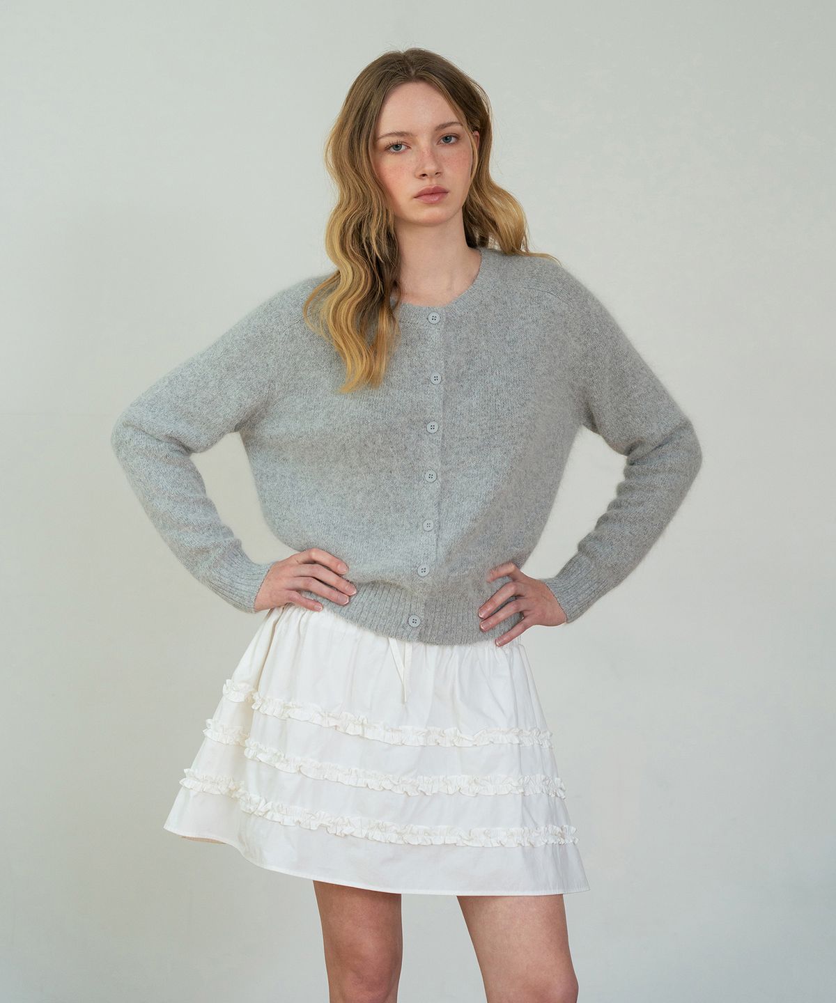 어패럴아카이브(APPAREL ARCHIVE) Frill cancan mini skirt_Ivory