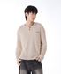 Back Line Henley Neck Long Sleeve Ivory