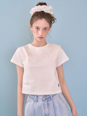 Cool cotton crop tee_Ivory