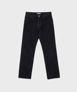 LOST STRAIGHT DENIM PANTS BLACK