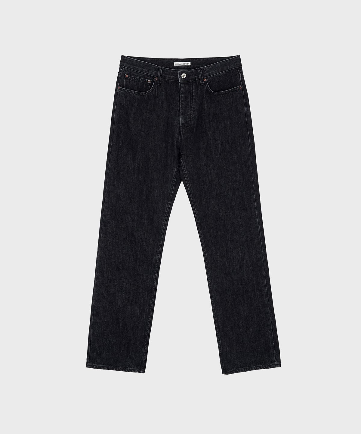 서피스에디션(SURFACE EDITION) LOST STRAIGHT DENIM PANTS BLACK