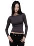 DEEP SCOOP BACK CONTOUR T (CHARCOAL)