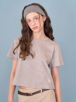 Cool cotton crop tee_Gray