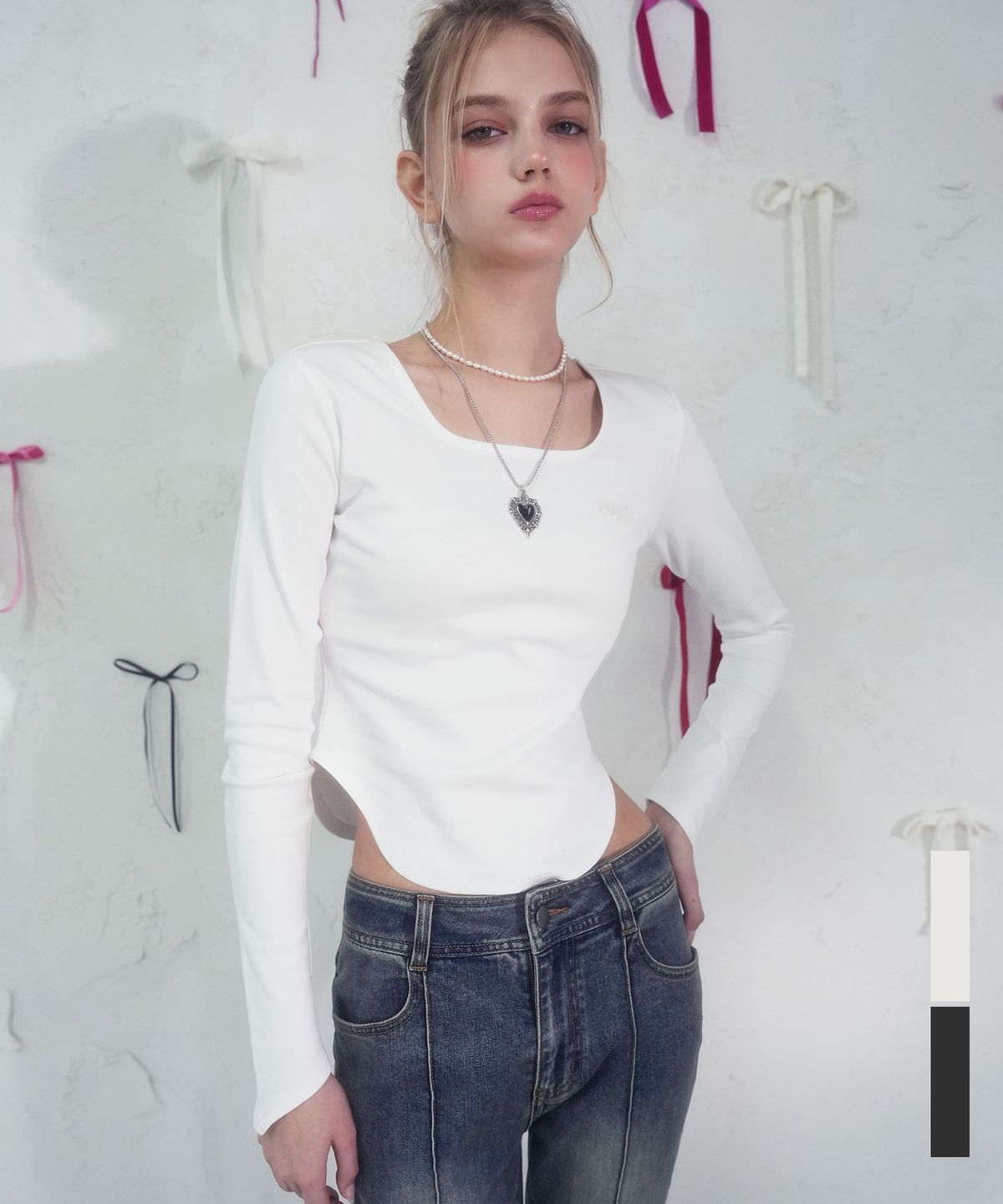 비바셔스(VIVACIOUS) Ligne Belle Top_2Colors