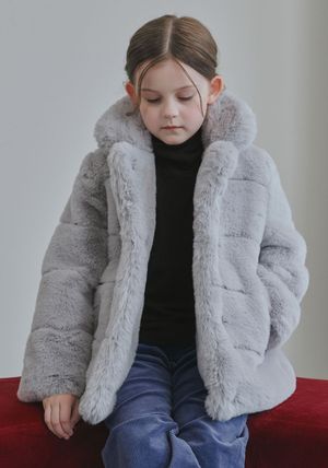 BZ62CT01GY 그레이 퍼 코트