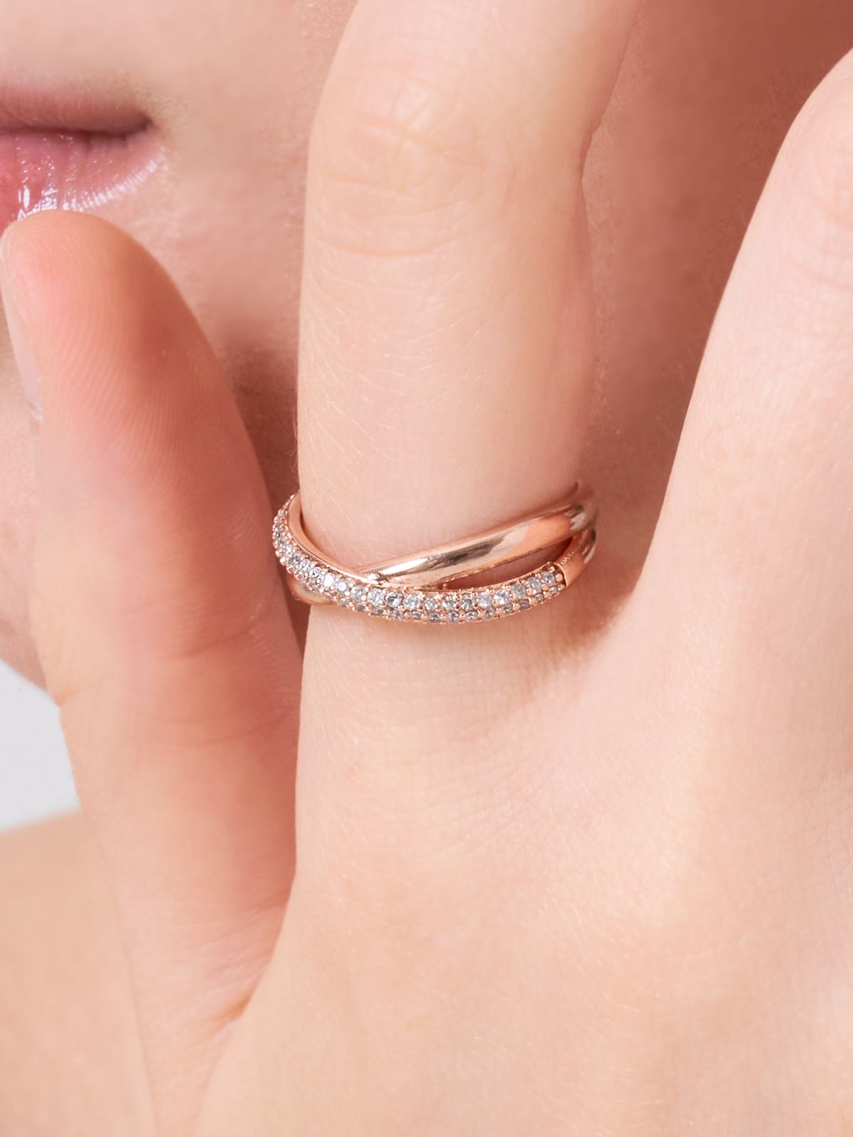 엘르주얼리(ELLEJEWELRY) 크로스 라인 오픈링 ELBRWR147