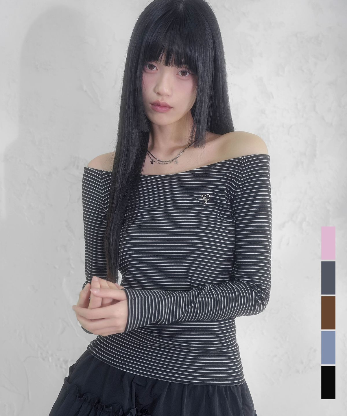 비바셔스(VIVACIOUS) Se Stripe Boat-Neck Tee_5Colors
