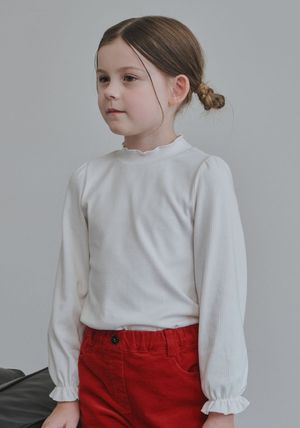 BZ62TS03IV 아이보리 프릴 골지 풀오버