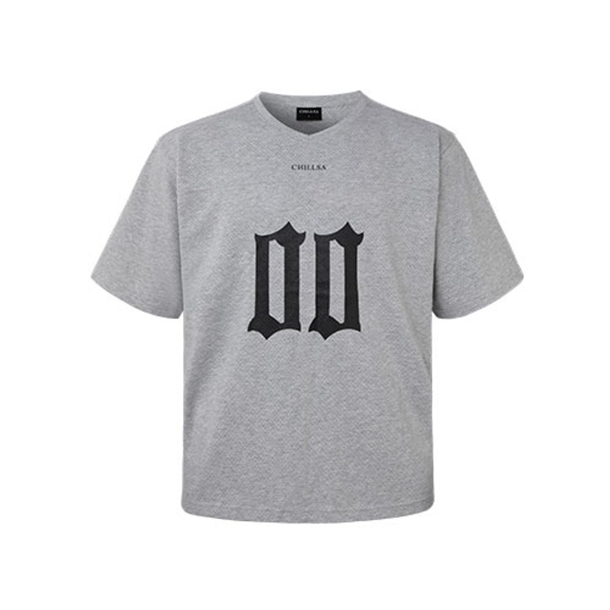 칠사(CHILLSA) Infinity Over Fit Short Sleeve_Melange Gray