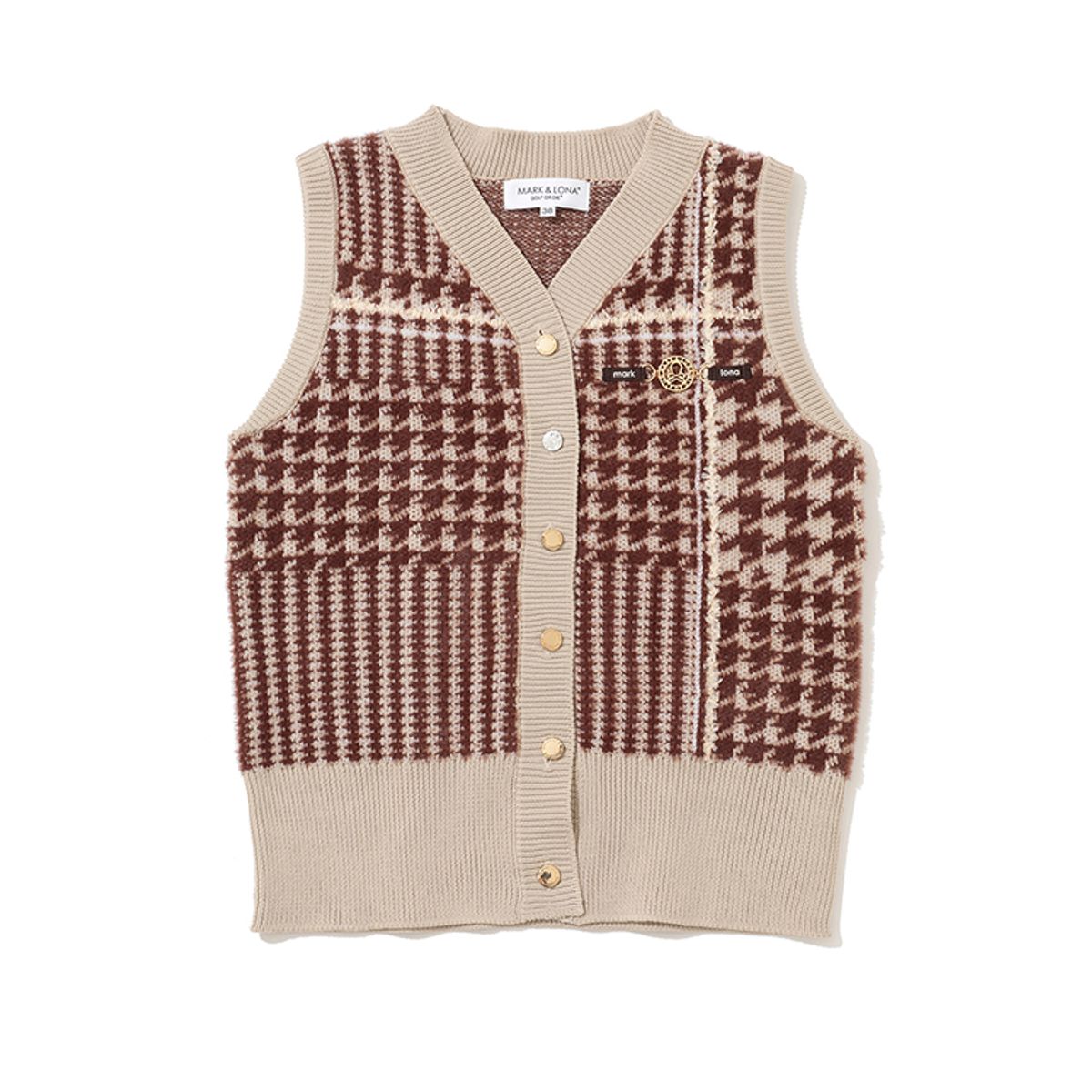 마크앤로나(MARK&LONA) W GN HOUND PATTERN KNIT VEST LR3IV04F