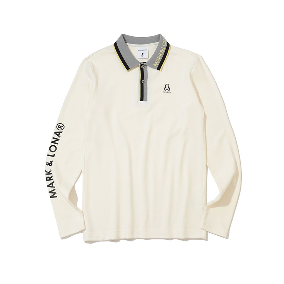 마크앤로나(MARK&LONA) M GN COLLAR & SLEEVE LOGO POINT LS POLO LR3IP06M