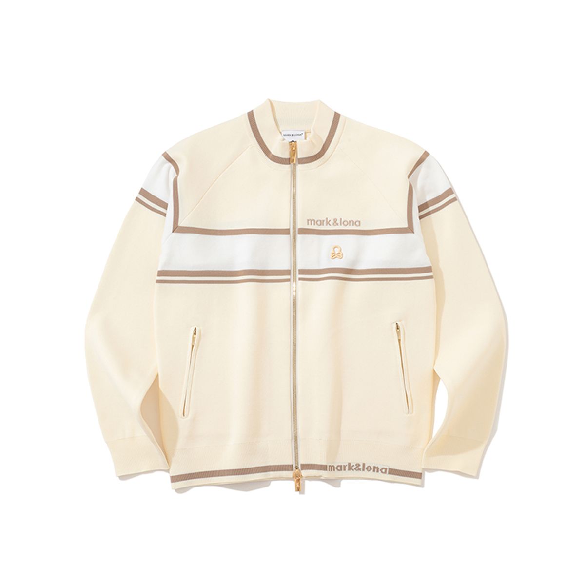 마크앤로나(MARK&LONA) W GN COLOR BLOCK POINT KNIT ZIP-UP LR3IB04F