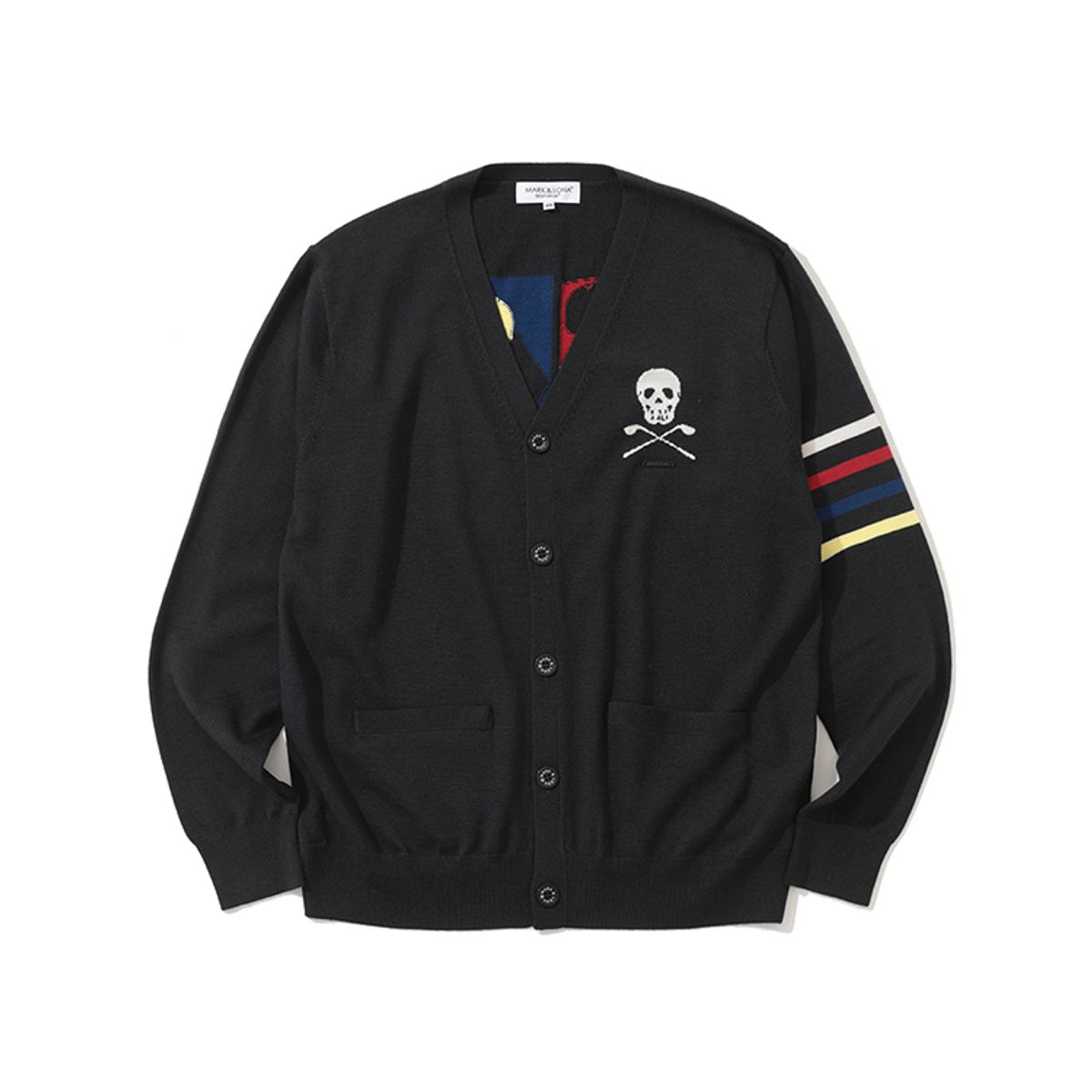 마크앤로나(MARK&LONA) M GN BACK LOGO POINT KNIT CARDIGAN LR3IB02M