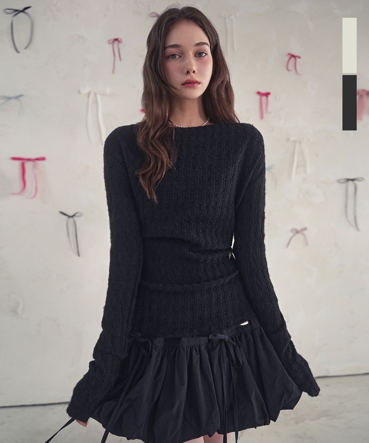 비바셔스(VIVACIOUS) Diane Drape Knit Tee_2Colors