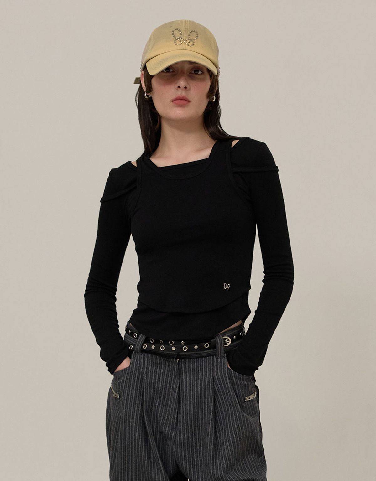 엠엠더블유(MMW) [MMW] MMW STUD WASHED BALL CAP (BEIGE)