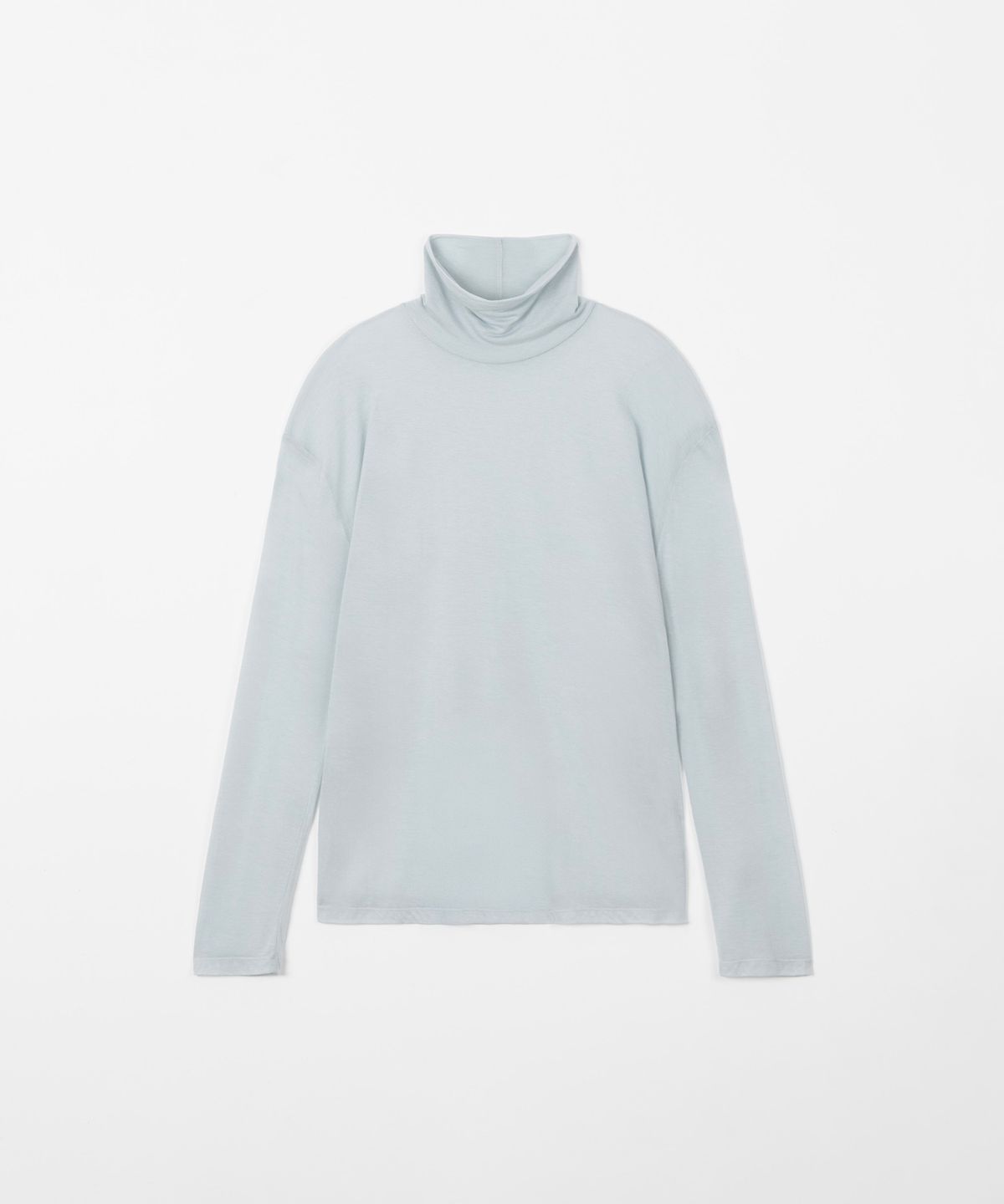 디앤드퀘스천(THEENDQUESTION) Sheer turtleneck t-shirt / LIGHT BLUE