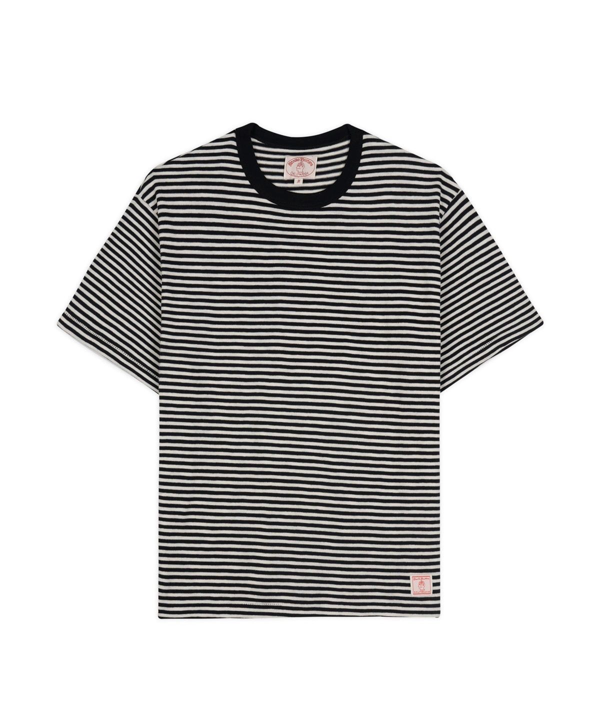 브룩스 브라더스(BROOKS BROTHERS) [BBxBD] 캘리포니아 스트라이프 반팔 티셔츠 (블랙) (BBNPMMF512)